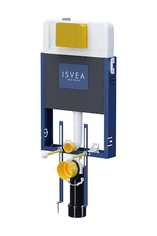 Isvea Durezza Gömme Rezervuar Seti - Antrasit Tuğla Duvar Antrasit