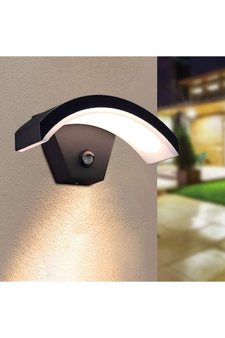 Elektrikle Çalışır, Sensörlü 24 Watt İç Ve Dış Mekan Led Duvar Aplik 3000k G. Işığı Led Armatür Gün Işığı - Sarı