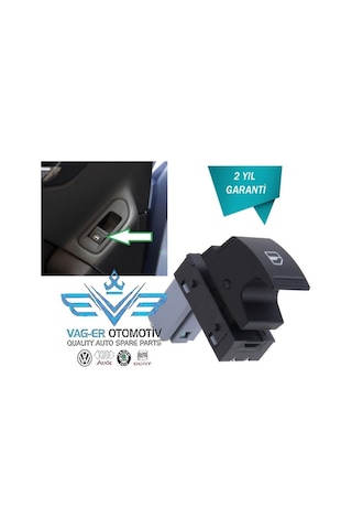 Caddy 2004-2010 Ön Sağ Cam Açma Düğmesi Tuşu 7l6959855b