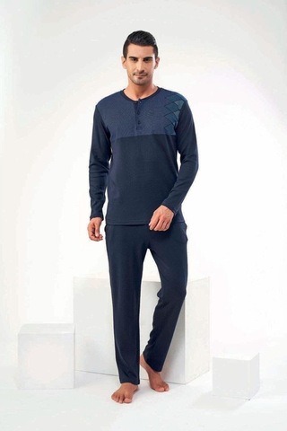 Pjs 22601 Erkek Uzun Kol Pijama Takımı