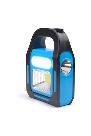 Hb-9707a-1 3 Kademeli Usb Çıkışlı Şarjlı Mavi Solar Lamba