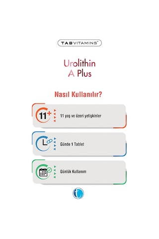 Tabvitamins Urolithin A Plus 30 Tablet Tanışma Paketi Shaker Hediyeli