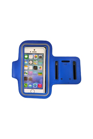 Kol Bandı Cep Telefonu İçin 12.5cm X 6cm Ölçülerinde Taşıma Kılıfı Mavi