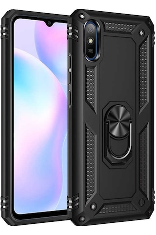 Xiaomi Redmi 9A Kılıf Zore Vega Kapak-Siyah