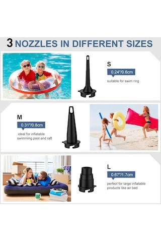 Joyjadehub Jmsstore Elektrikli Hava Pompası 5000mah Dahili Pil 3