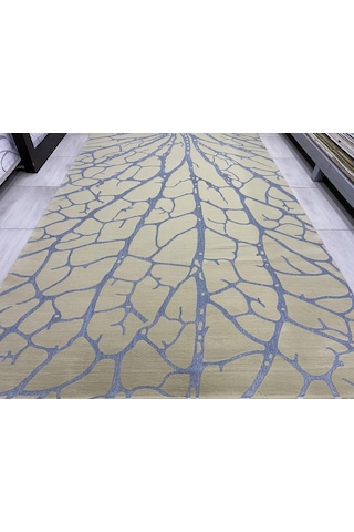 Saray Halı Vizyon 11145 Rs 200X300 Krem Gri Simli Ağaç Model 6 M2