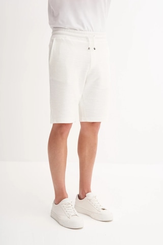 Cazador Jakarlı Regular Fit Örme Bermuda Şort 6073 Beyaz Beyaz