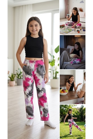 Wingetstar Cepsiz Krem Pijama Fuşya