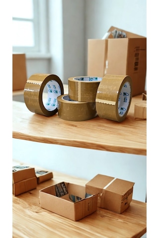 45mm Kahve Rengi Koli Bandı - Hotmelt - Extra Güçlü Yapışma 1