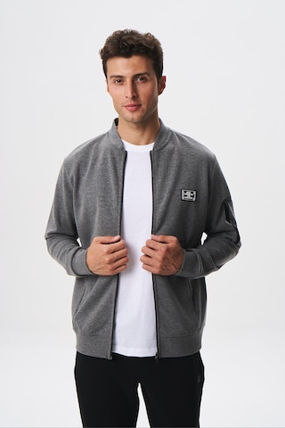 Arma Erkek Slim Fit Scuba Su Geçirmeyen Kumaş Basic Kol Cepli Tam Fermuar Kolej Yaka Sweatshirt K28324988301 Gri-g10 Gri