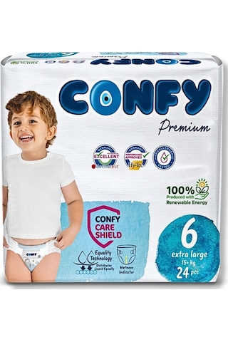 Premium 6 Numara Bebek Bezi Extralarge 15 Kg 24 Adet