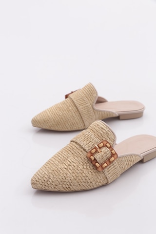 Dgn Pm386-k4311 Kadin Terlik Bej Keten