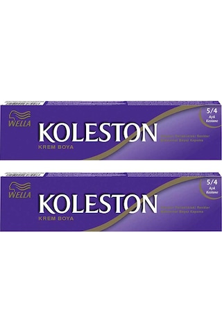 Wella Koleston Sıngle Tüp Boya 5/4 Açık Kestane 2x Paket