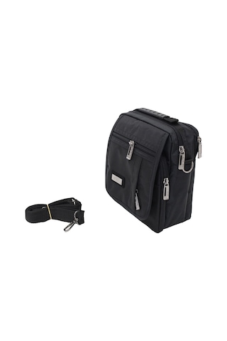 Seventeen 2248 Poly Kulplu Omuz Askılı Erkek Portföy Çanta-Siyah