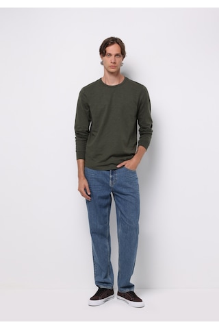 Colin's Colins Regular Fit Yuvarlak Yaka Düz Erkek Yeşil Uzun Kol Tişört Cl1076432 Q1.v1 Kha Haki