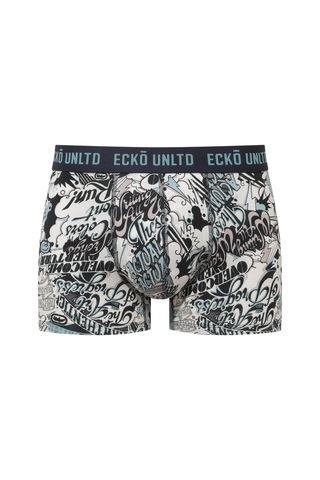 U.S. Polo Assn. Ecko Mavi - Lacivert - Baskılı 3'lü Boxer Mavi - Lacivert - Baskılı