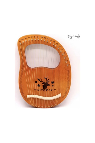 Puka Mini Arp 19 Dize Lir Masif Maun Ağacı Lyre Gigbag Çantalı