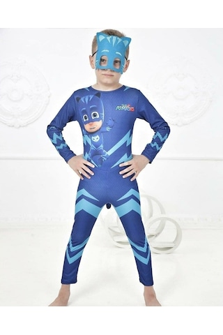 Masho Kids Baskılı Pijamaskeliler Kostümü - Pijamasks Kostümü + Maske Hediye (437815940)