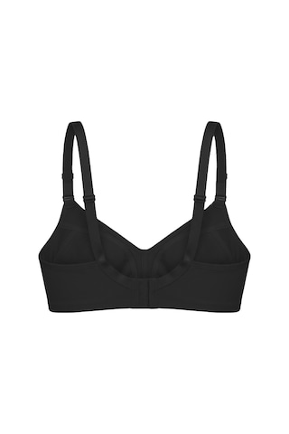 Cottonill Bra - Fiora Siyah Büyük Beden Balensiz Pamuklu Ayarlanabilir Askılı Kadın Sütyen