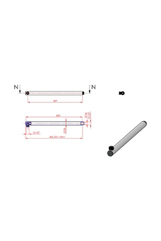 Ø25-40 Cm Kare Duvardan Pasl. Tdb-siyah