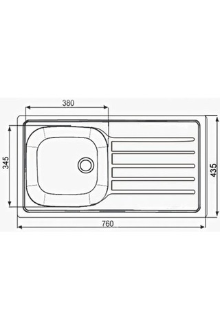 Artenova Paslanmaz Çelik Deliksiz Mutfak Eviyesi 76 x 43.5 Eviye