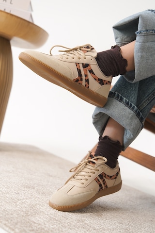 Daxtors Garantili Carina Günlük Ortopedik Kadın Sneaker Spor Ayakkabı Leopar