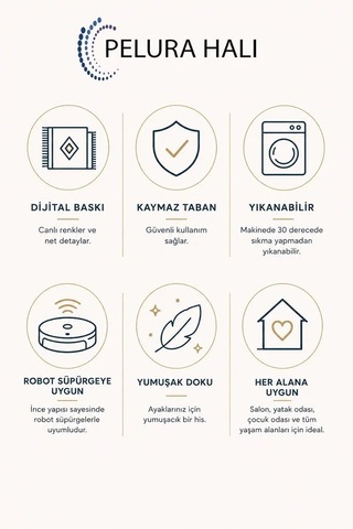 Klasik Baskılı Yıkanabilir Kaydırmaz Leke Tutmaz Salon Halı Oturma Odası Halı Mutfak Halı Ve Yolluk gri