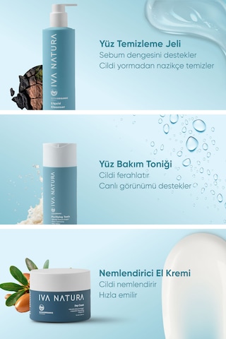 Iva Natura Dermorganik Mevsimsel Denge Cilt Bakım Seti Arındırıcı,gözenek Sıkılaştırıcı 3'lü Ritüel
