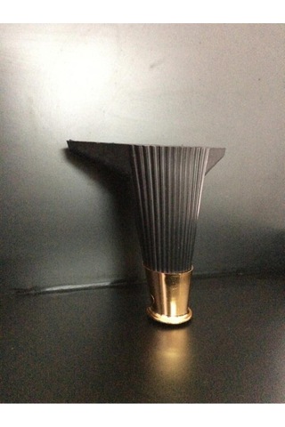 Asya Çizgili 15 Cm Siyah / Gold Mobilya Ayağı- Dolap, Koltuk , Tv