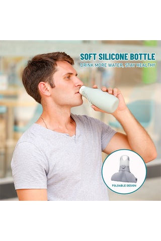 Lemestar Yeşil Silikon Katlanabilir Su Böceği - 500ml Dışarıda Kullanıma Uygun, Çekirdekli, Taşınabilir Spor Ve Seyahat Suluğu Diğer