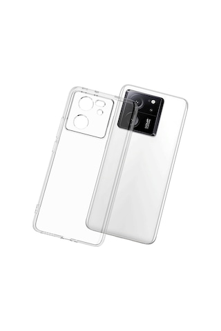Kilifone - Mi 13t Pro Uyumlu - Kılıf Şeffaf Soft Slim Fitt Süper Silikon Kapak - Şeffaf
