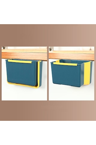 Sones Taşınabilir Mutfak Sıralama Duvara Monte Katlanır Çöp Kutusu Gri