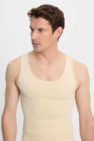 Tudors Erkek Süper Slim Fit Extra Dar Kesim Lastikli Ten Rengi Atlet Korse-41852 Ten Rengi
