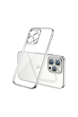 Apple Uyumlu iPhone 13 Pro Kılıf Zore Gbox Kapak Gümüş
