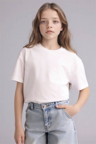 Defacto Relax Fıt Beyaz Kız Çocuk T-shirt D9099a8/wt34 Beyaz