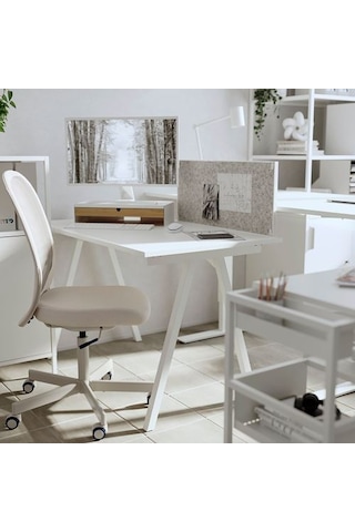 Ikea Flıntan Çalışma Sandalyesi, Bej, Kolçaksız