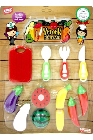 Oyuncak Sebze ve Meyve Kesme Seti 12 Parça Eğitici Oyuncak