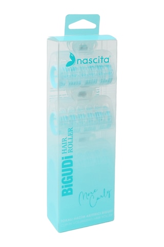 Nascita Tokalı Hacim Artırıcı Bigudi 4 Lü Saç Şekillendirici Bigudi Seti Nasbıgudı068 Mavi