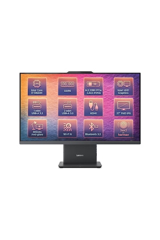 Lenovo IdeaCentre 27IRH9F0HM00VHTR015 i7-13620h 32 GB 512 GB SSD 27" Dos FHD AIO Masaüstü Bilgisayar