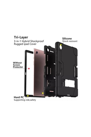 Dancemonkey Samsung Galaxy Tab A9 Plus İçin Multifonksiyonlu Renkli Silikon Kılıf