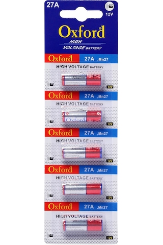 Oxford 27A MN27 V27A V27GA 12 Volt Alkalin Pil 5’li Paket