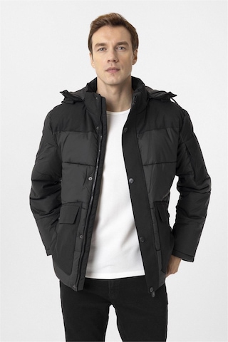 Süvari Siyah Slim Kapitone Mont-34883 Siyah