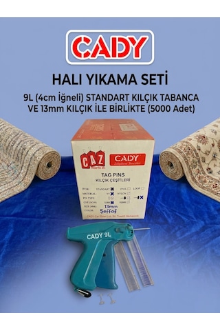 Cady 9l Tabanca+13mm Halı Kılçıklama Seti 5000 Ad