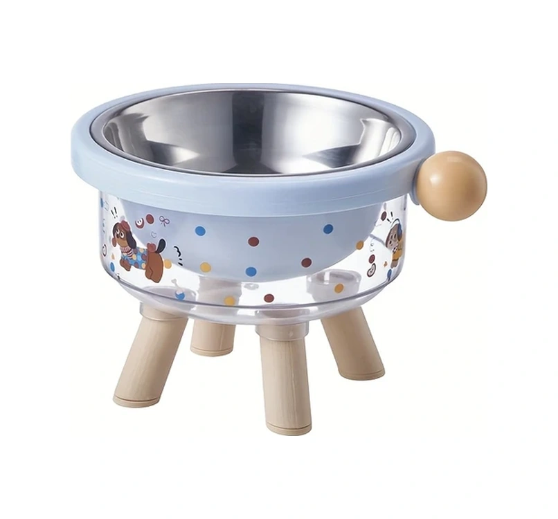 Elmpaly Mavi Paslanmaz Çelik Yükseltilmiş Anti-tip Mama Kabı