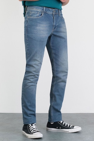 HLT Jeans Erkek Açık Mavi Taşlamalı Slim Fit Denim Jeans Kot Pantolon