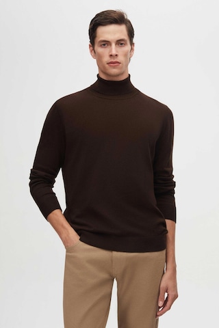 D's Damat Ds Damat Regular Fit Kahverengi Pamuk Karışımlı Balıkçı Yaka Triko Kazak 5hf06ort12007 201
