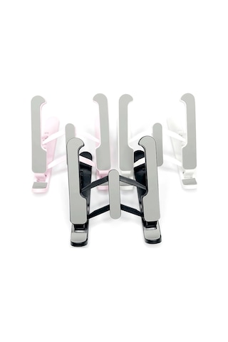 Wezone Beyaz Çift Uçlu Cihaz Ayakçılığı - 7 Seviye Yükseklik Ayarlı, Katlanabilir, Soğutucu Ve Ergonomik Tasarım