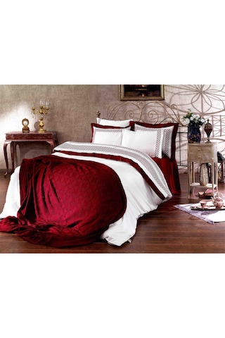 Nazik Home Sandy Nevresim Takımı Çk Bordo