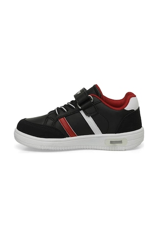 Kinetix Malibu Pu Bjk Çocuk Beşiktaş Taraftar Işıklı Taban Sneaker Spor Ayakkabı Siyah