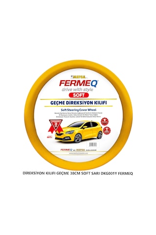 Direksiyon Kılıfı Geçme 38cm Soft Sarı Dkg001y Fermeq